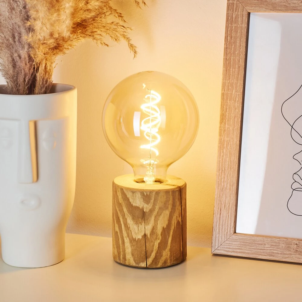 Canedo Tischleuchte Braun, Schwarz, 1-flammig 7 Canedo Tischleuchte Braun, Schwarz, 1-flammig – Bild 7