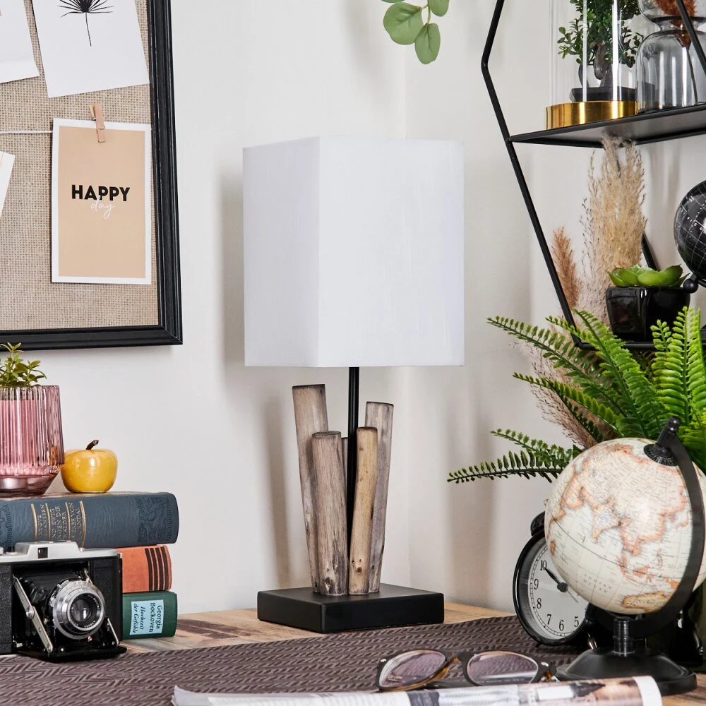 Caren Tischleuchte Naturfarben, Schwarz, 1-flammig 10 Caren Tischleuchte Naturfarben, Schwarz, 1-flammig – Bild 10