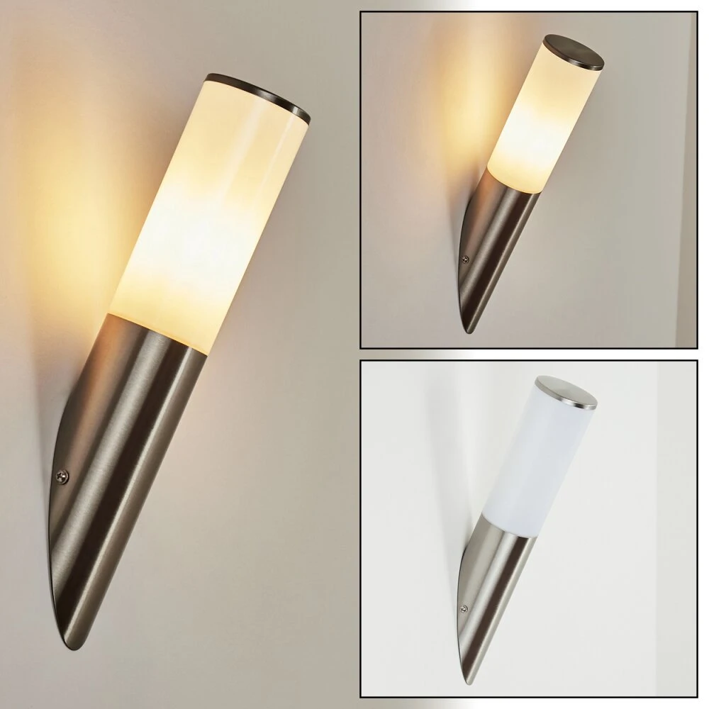 Caserta Außenwandleuchte Nickel-Matt, 1-flammig 1 Caserta Außenwandleuchte Nickel-Matt, 1-flammig