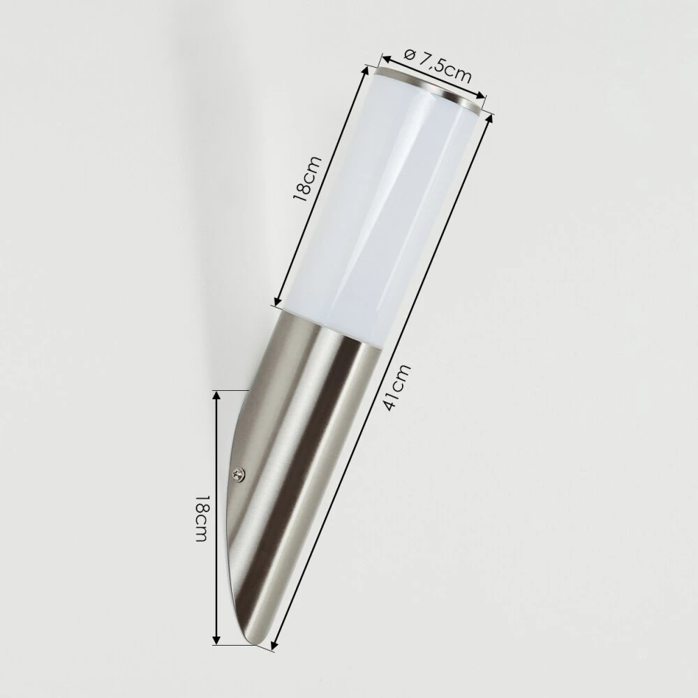 Caserta Außenwandleuchte Nickel-Matt, 1-flammig 4 Caserta Außenwandleuchte Nickel-Matt, 1-flammig – Bild 4