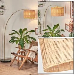 Cavaca Stehleuchte 35 Cm Messing, Schwarz, 1-flammig