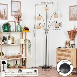 Cavaca Stehleuchte Chrom, Schwarz, 5-flammig -LEDVANCE Verkäufe cavaca stehleuchte h3863138 3