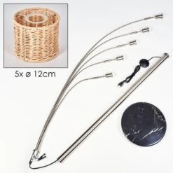 Cavaca Stehleuchte Nickel-Matt, Schwarz, 5-flammig -LEDVANCE Verkäufe cavaca stehleuchte h3863251 4