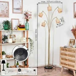 Cavaca Stehleuchte Messing, Schwarz, 5-flammig -LEDVANCE Verkäufe cavaca stehleuchte h3894071 3