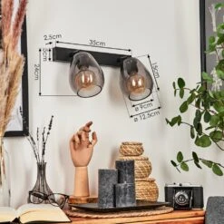 Chaiguao Wandleuchte Schwarz, 2-flammig -LEDVANCE Verkäufe chaiguao wandleuchte h3610046 3