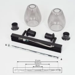 Chaiguao Wandleuchte Schwarz, 2-flammig -LEDVANCE Verkäufe chaiguao wandleuchte h3610046 4