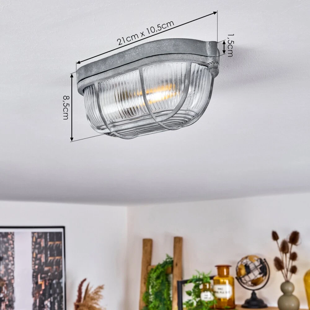 Chaquire Deckenleuchte Grau, 1-flammig 4 Chaquire Deckenleuchte Grau, 1-flammig – Bild 4