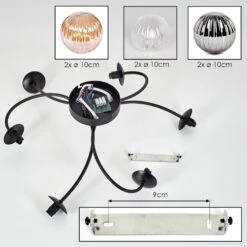 Chehalis Deckenleuchte 10 Cm Bernsteinfarben, Klar, Rauchfarben, 6-flammig -LEDVANCE Verkäufe chehalis deckenleuchte 10 cm h9016816 4