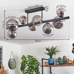 Chehalis Deckenleuchte Glas 10 Cm, 12 Cm, 15 Cm Rauchfarben, 8-flammig -LEDVANCE Verkäufe chehalis deckenleuchte glas 10 cm 12 cm 15 cm h3839379 3