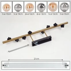 Chehalis Deckenleuchte Glas 10 Cm, 12 Cm, 15 Cm Gold, Schwarz, 8-flammig -LEDVANCE Verkäufe chehalis deckenleuchte glas 10 cm 12 cm 15 cm h9040200 4