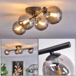 Chehalis Deckenleuchte Glas 10 Cm Rauchfarben, 4-flammig