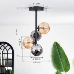 Chehalis Deckenleuchte Glas 10 Cm Bernsteinfarben, Rauchfarben, 4-flammig -LEDVANCE Verkäufe chehalis deckenleuchte glas 10 cm h3767962 3