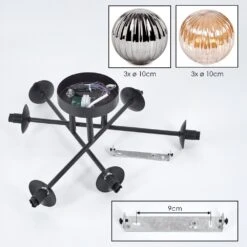 Chehalis Deckenleuchte Glas 10 Cm Bernsteinfarben, Rauchfarben, 6-flammig -LEDVANCE Verkäufe chehalis deckenleuchte glas 10 cm h9025443 4