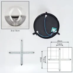 Chehalis Deckenleuchte Glas 10 Cm Klar, Rauchfarben, 3-flammig -LEDVANCE Verkäufe chehalis deckenleuchte glas 10 cm h9035589 4