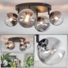 Chehalis Deckenleuchte Glas 12 Cm, 15 Cm Klar, Rauchfarben, 4-flammig