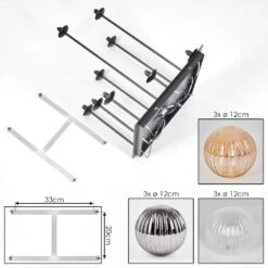 Chehalis Deckenleuchte Glas 12 Cm Bernsteinfarben, Klar, Rauchfarben, 9-flammig -LEDVANCE Verkäufe chehalis deckenleuchte glas 12 cm h3820681 4