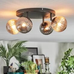 Chehalis Deckenleuchte Glas 12 Cm Bernsteinfarben, Rauchfarben, 4-flammig -LEDVANCE Verkäufe chehalis deckenleuchte glas 12 cm h9042631 10