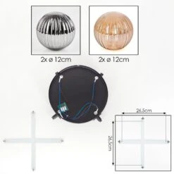 Chehalis Deckenleuchte Glas 12 Cm Bernsteinfarben, Rauchfarben, 4-flammig -LEDVANCE Verkäufe chehalis deckenleuchte glas 12 cm h9042631 4