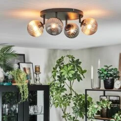 Chehalis Deckenleuchte Glas 12 Cm Bernsteinfarben, Rauchfarben, 4-flammig -LEDVANCE Verkäufe chehalis deckenleuchte glas 12 cm h9042631 6