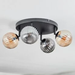 Chehalis Deckenleuchte Glas 12 Cm Bernsteinfarben, Rauchfarben, 4-flammig -LEDVANCE Verkäufe chehalis deckenleuchte glas 12 cm h9042631 7