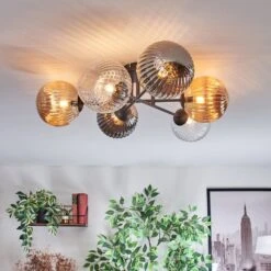 Chehalis Deckenleuchte Glas 15 Cm Bernsteinfarben, Klar, Rauchfarben, 6-flammig -LEDVANCE Verkäufe chehalis deckenleuchte glas 15 cm h9020790 8