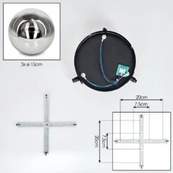 Chehalis Deckenleuchte Glas 15 Cm Chrom, Klar, Rauchfarben, 3-flammig -LEDVANCE Verkäufe chehalis deckenleuchte glas 15 cm h9038726 4