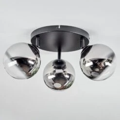 Chehalis Deckenleuchte Glas 15 Cm Chrom, Klar, Rauchfarben, 3-flammig -LEDVANCE Verkäufe chehalis deckenleuchte glas 15 cm h9038726 7