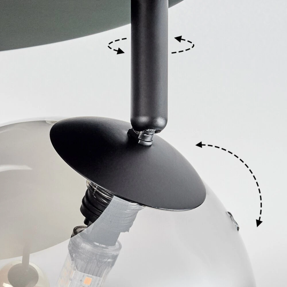 Chehalis Deckenleuchte Glas 15 Cm Bernsteinfarben, Rauchfarben, 4-flammig 3 Chehalis Deckenleuchte Glas 15 Cm Bernsteinfarben, Rauchfarben, 4-flammig – Bild 3