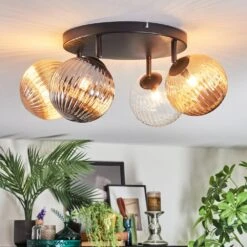 Chehalis Deckenleuchte Glas 15 Cm Bernsteinfarben, Klar, Rauchfarben, 4-flammig -LEDVANCE Verkäufe chehalis deckenleuchte glas 15 cm h9042778 10