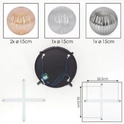 Chehalis Deckenleuchte Glas 15 Cm Bernsteinfarben, Klar, Rauchfarben, 4-flammig -LEDVANCE Verkäufe chehalis deckenleuchte glas 15 cm h9042778 4
