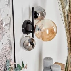 Chehalis Wandleuchte Glas 10, 15 Cm Bernsteinfarben, Rauchfarben, 3-flammig -LEDVANCE Verkäufe chehalis wandleuchte glas 10 15 cm h3750605 9