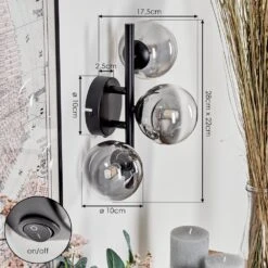 Chehalis Wandleuchte Glas 10 Cm Klar, Rauchfarben, 3-flammig -LEDVANCE Verkäufe chehalis wandleuchte glas 10 cm h3737958 3