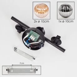 Chehalis Wandleuchte Glas 10 Cm Bernsteinfarben, Rauchfarben, 3-flammig -LEDVANCE Verkäufe chehalis wandleuchte glas 10 cm h3749746 4