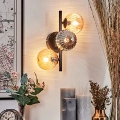 Chehalis Wandleuchte Glas 10 Cm Bernsteinfarben, Rauchfarben, 3-flammig -LEDVANCE Verkäufe chehalis wandleuchte glas 10 cm h3749746 8