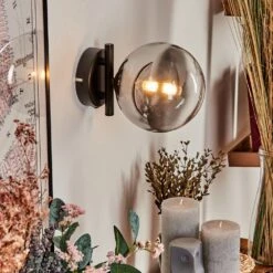 Chehalis Wandleuchte Glas 15 Cm Klar, Rauchfarben, 1-flammig -LEDVANCE Verkäufe chehalis wandleuchte glas 15 cm h3731000 10