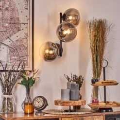 Chehalis Wandleuchte Glas 15 Cm Chrom, Klar, Rauchfarben, 3-flammig -LEDVANCE Verkäufe chehalis wandleuchte glas 15 cm h3873663 6