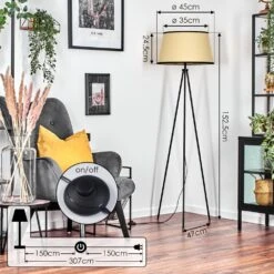 Chellas Stehleuchte Beige, Schwarz, 1-flammig -LEDVANCE Verkäufe chellas stehleuchte h3796719 3