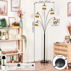 Chellas Stehleuchte Schwarz, 5-flammig -LEDVANCE Verkäufe chellas stehleuchte h3895337 3