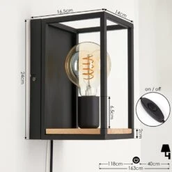 Colebrook Wandleuchte Naturfarben, Schwarz, 1-flammig -LEDVANCE Verkäufe colebrook wandleuchte h3568750 3