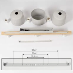 Combarbala Deckenleuchte Grau, Holz Hell, 3-flammig -LEDVANCE Verkäufe combarbala deckenleuchte h3613139 4