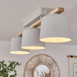 Combarbala Deckenleuchte Grau, Holz Hell, 3-flammig -LEDVANCE Verkäufe combarbala deckenleuchte h3613139 9