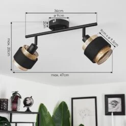 Cottard Deckenleuchte Schwarz, 2-flammig -LEDVANCE Verkäufe cottard deckenleuchte h3641866 3