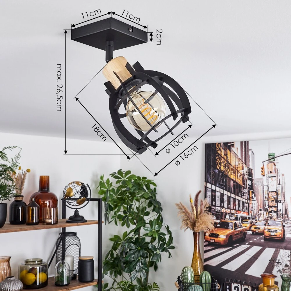 Dandin Deckenleuchte Schwarz, 1-flammig 4 Dandin Deckenleuchte Schwarz, 1-flammig – Bild 4