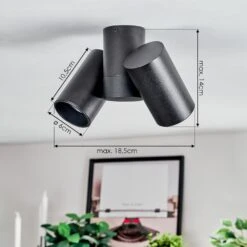 Daril Deckenleuchte Schwarz, 2-flammig -LEDVANCE Verkäufe daril deckenleuchte h9024743 3