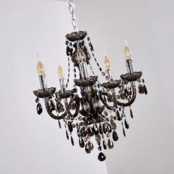 Delhi Kronleuchter Schwarz, Transparent, Klar, 5-flammig -LEDVANCE Verkäufe delhi kronleuchter h3343920 do1 11