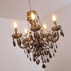 Delhi Kronleuchter Schwarz, Transparent, Klar, 5-flammig -LEDVANCE Verkäufe delhi kronleuchter h3343920 do1 4