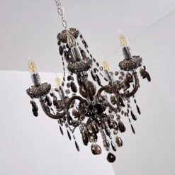 Delhi Kronleuchter Schwarz, Transparent, Klar, 5-flammig -LEDVANCE Verkäufe delhi kronleuchter h3343920 do1 5