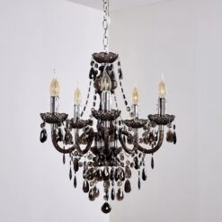 Delhi Kronleuchter Schwarz, Transparent, Klar, 5-flammig -LEDVANCE Verkäufe delhi kronleuchter h3343920 do1 7