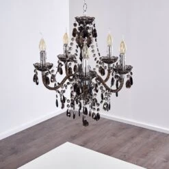 Delhi Kronleuchter Schwarz, Transparent, Klar, 5-flammig -LEDVANCE Verkäufe delhi kronleuchter h3343920 do1 9