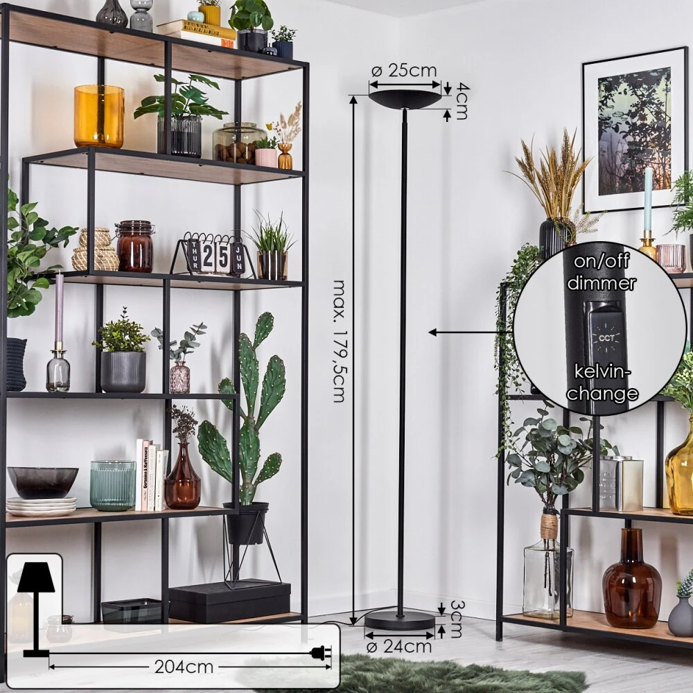 Dillingby Stehleuchte LED Schwarz, 1-flammig 3 Dillingby Stehleuchte LED Schwarz, 1-flammig – Bild 3